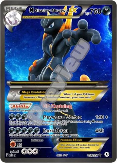 M Shadow Mewtwo Ex Pokemon Card - Etsy