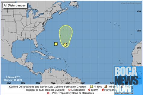 HURRICANE CENTER: Two Systems Now Monitored East Of Florida ...