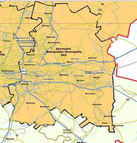 1: Map showing Ekurhuleni health facilities | Download Scientific Diagram