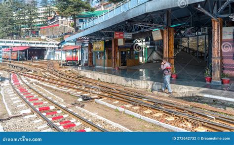 The Kalka Shimla Toy Train at Shimla Railway Station Editorial ...