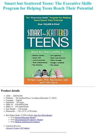 Ebook (download)⚡ Smart but Scattered Teens: The Executive Skills Program for Helping Teens ...