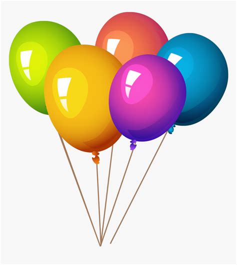 Transparent Helium Clipart - Balloons And Party Poppers, HD Png Download - kindpng