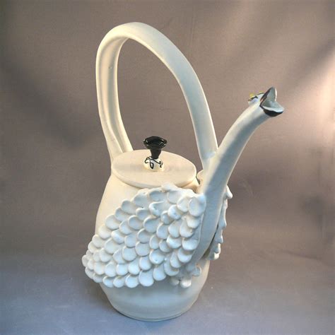 Swan Teapot Ceramic Art by Deb Babcock - Fine Art America