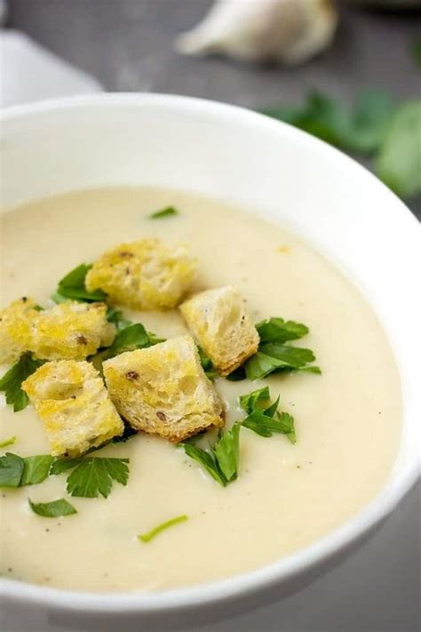 Austrian Garlic Soup With Croutons - Lavender & Macarons