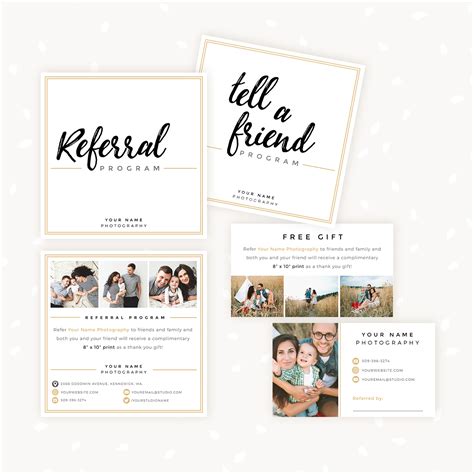 Modern hand lettering Referral card set – Strawberry Kit