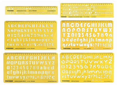 TRACEEASE LETTERING TEMPLATE Multi-Sizes Alphabet Stencils Drafting-Gir $21.20 - PicClick