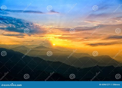 Sunrise over the Himalayas stock image. Image of high - 43961271