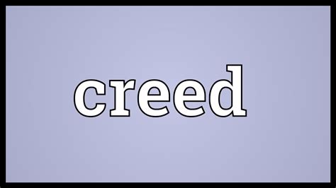 Creed Meaning - YouTube