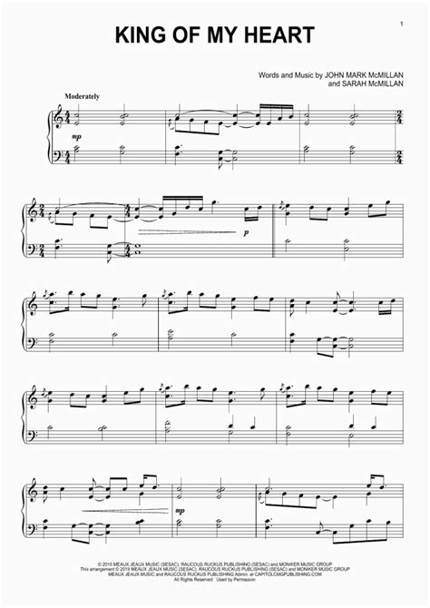 King Of My Heart Piano Sheet Music | OnlinePianist