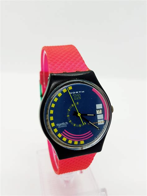 1989 TRAFFIC JAM GB412 Vintage Swatch Watch | Rare 80s Swiss Watch – Vintage Radar