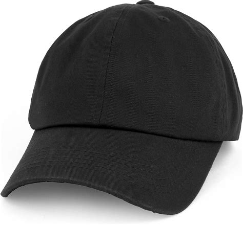 Trendy Apparel Shop Oversize XXL Plain Unstructured Soft Crown Cotton Dad Hat - Black at Amazon ...