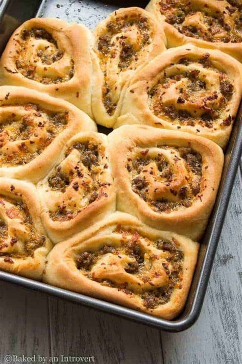 Sausage and Cheese Breakfast Rolls | Baked by an Introvert