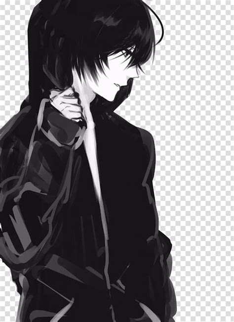 Black hair Anime Brown hair Male Manga, Anime transparent background ...