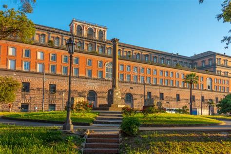 Royal Palace of Naples Viewed through Gardens, Italy Stock Photo - Image of santelmo, napoli ...