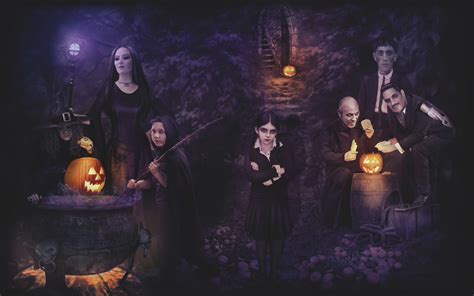 Halloween with The Addams Family HD Wallpaper by svet-svet