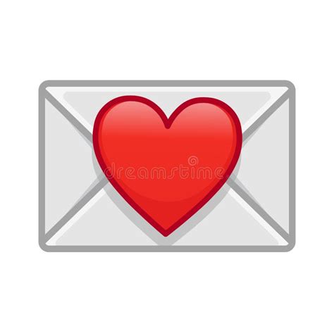 Simple Letter Illustration with Heart Large Size of Emoji Icon Stock Vector - Illustration of ...