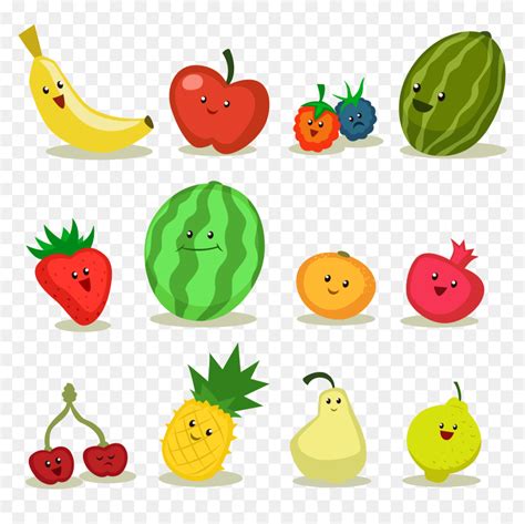 Fruit Apple Cartoon - Fruits Cartoon No Background, HD Png Download - vhv