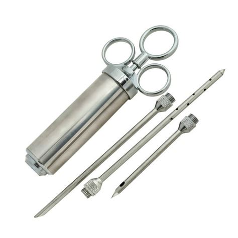 Heavy Duty Meat Turkey Flavor Injector Stainless Steel - 2 Oz Seasoning Injector - Marinade ...