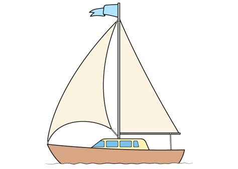 How to Draw A Boat Step by Step - EasyLineDrawing