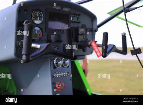 Inside cockpit of a private propeller plane Aeroprakt Stock Photo - Alamy