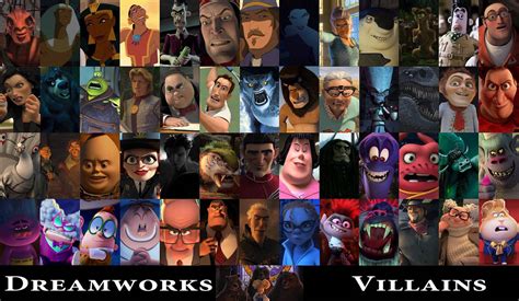 All Dreamworks Animation Villains by CoolTeen15 on DeviantArt