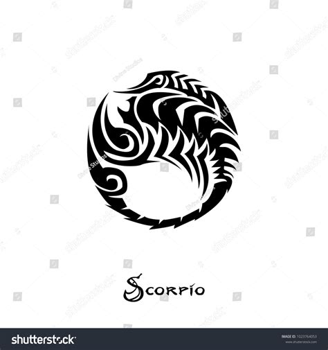 Scorpio Zodiac Sign Tattoo Art Vector Stock Vector (Royalty Free) 1023764053 | Shutterstock