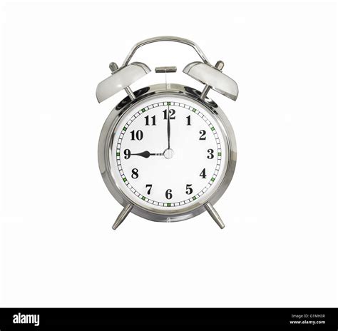 Traditional Alarm Clock Showing 9:00 Stock Photo - Alamy