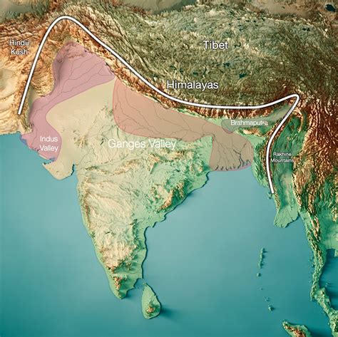 Ganges And Indus River Map