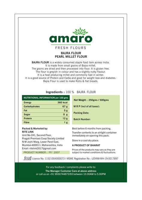 Bajra Flour – Amaro Foods