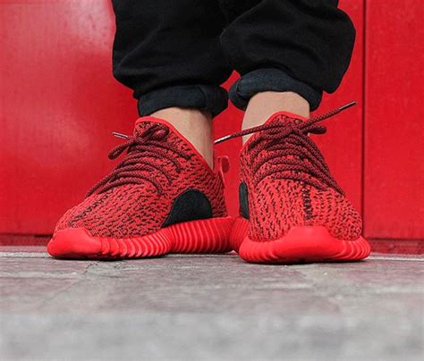 Red adidas Yeezy 350 Boost Custom - Sneaker Bar Detroit