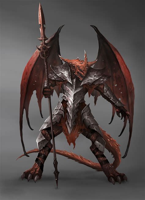 ArtStation - Dragon Warrior, Matias Trabold Rehren | Fantasy concept art, Fantasy monster ...