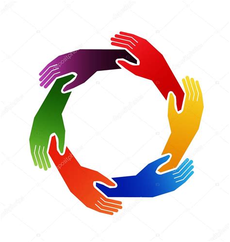 Hands in circle — Stock Vector © deskcube #11616371