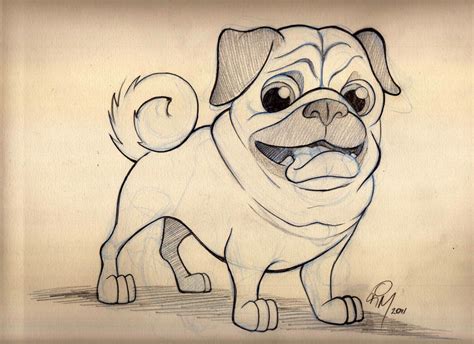 Pug Cartoon Sketch by timmcfarlin on DeviantArt