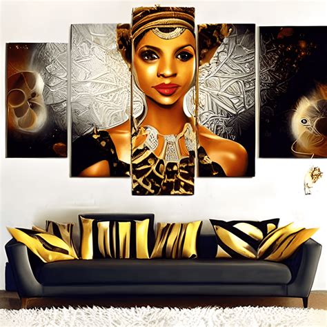 Old Classic Movies African Pin Up Girl with Headwrap · Creative Fabrica