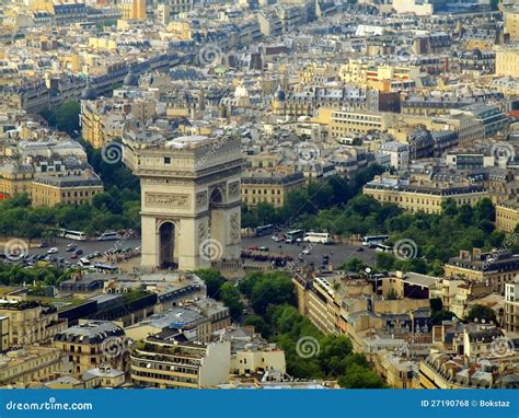 Paris City Aerial View from Eiffel Tower Stock Photo - Image of built, french: 27190768