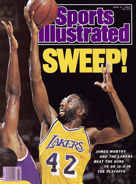 Los Angeles Lakers James Worthy, 1989 Nba Western Sports Illustrated ...