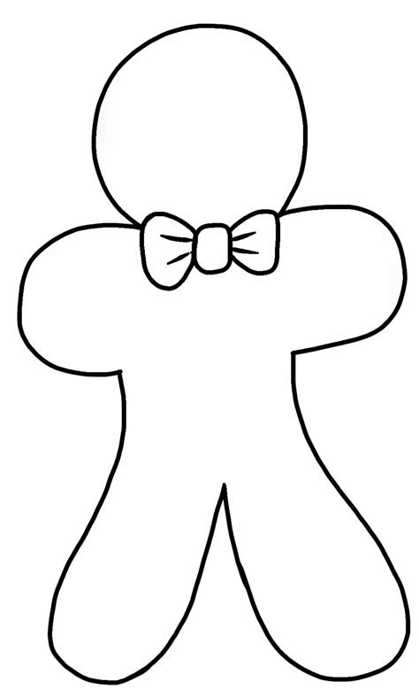 Free Gingerbread Man Outline, Download Free Gingerbread Man Outline png ...