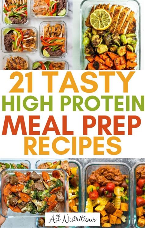 21 Delicious High Protein Meal Prep Recipes - All Nutritious