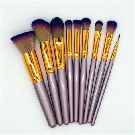 Aliexpress.com : Buy Professional 9pcs vegan purple makeup brushes ...