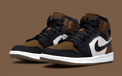 Air Jordan 1 Mid 'Brown Toe' Release Info - JustFreshKicks