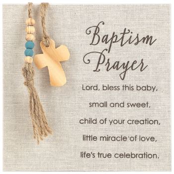 Baptism Prayer Tabletop Plaque, 6 x 6 Inches | Mardel | 4054961