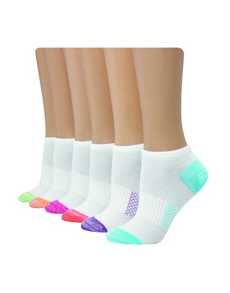 Hanes - Hanes Women's Comfort Cool Lightweight No-Show Socks 6 pack - Walmart.com - Walmart.com