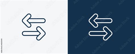 opposite directions icon. Outline opposite directions icon from user interface collection ...