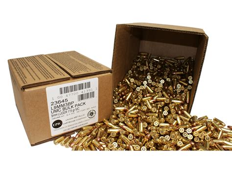 Remington UMC 9mm Luger Ammo 115 Grain Full Metal Jacket Box of 1000