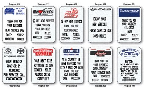 Custom Oil Change Stickers | US Auto Supplies | US AUTO SUPPLIES