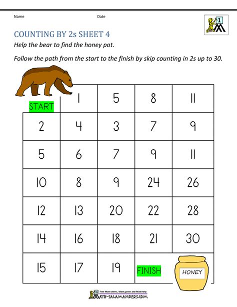 Counting By 2's Worksheet - Printable Word Searches