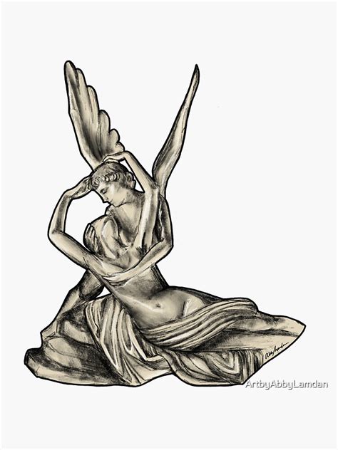 "Cupid and Psyche Mythology Sculpture | Art History" Sticker for Sale by ArtbyAbbyLamdan | Redbubble