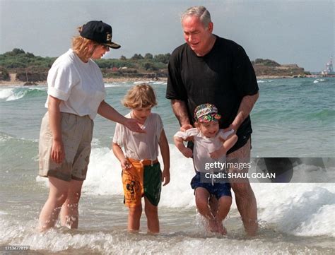 Israeli Prime Minister Benjamin Netanyahu , his wife Sarah and sons ...