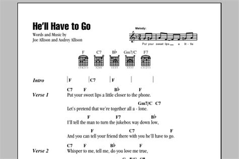 He'll Have To Go by Jim Reeves - Guitar Chords/Lyrics - Guitar Instructor