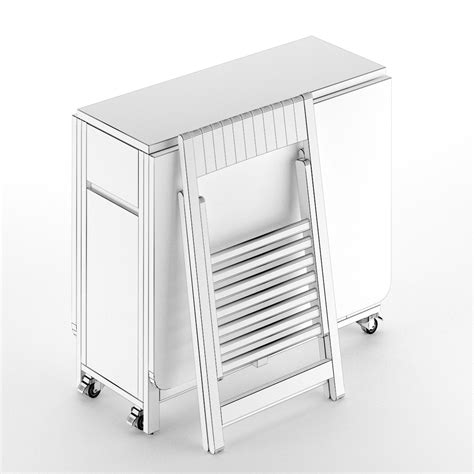 Extendable dining table folding 3D model - TurboSquid 1679006